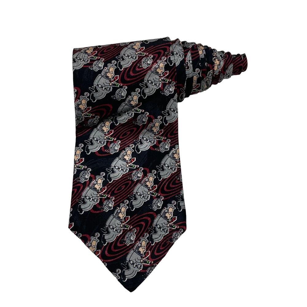Softwear Ralph Marlin Dilbert Future Repeat Vintage Novelty Necktie Cartoon